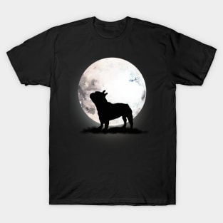 French Bulldog Dog Frenchie Bulldog and moon T-Shirt